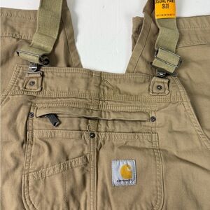 Carhartt Firm Rugged Flex Canvas Relaxed Fit Bib Overalls NWT Stretch New